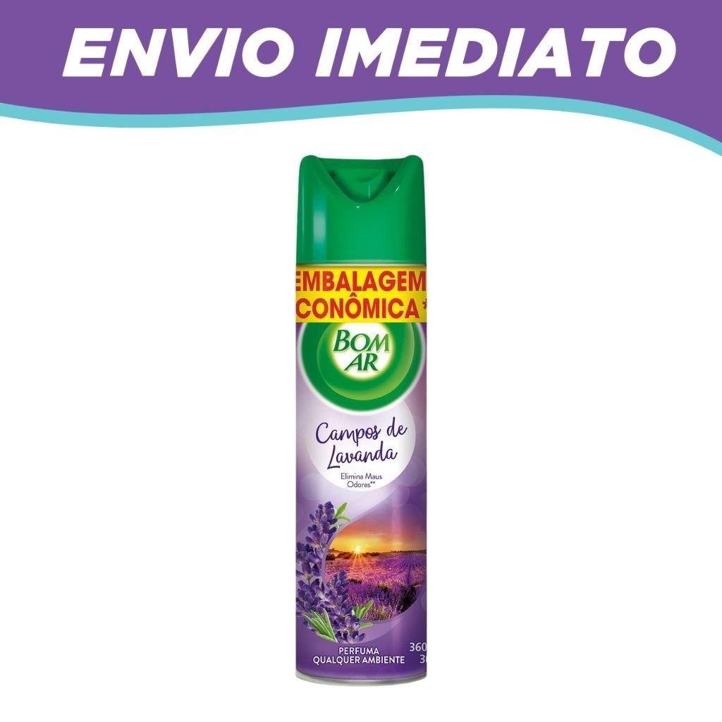 Desodorizador Neutralizador Lavanda Bom Ar 360ml em Oferta na Shopee