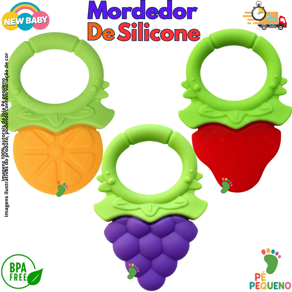 Brinquedo Mordedor de Silicone Sensorial Alívio Gengiva Dentição Infantil New Baby Menina e Menino