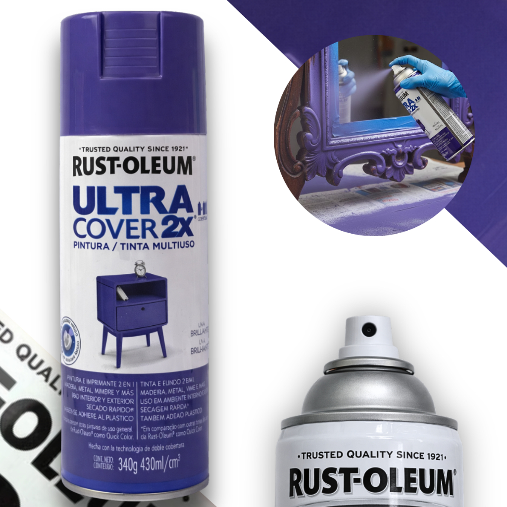 Spray Ultra Cover Multiuso Uva Brilhante Rust Oleum em Oferta na Shopee