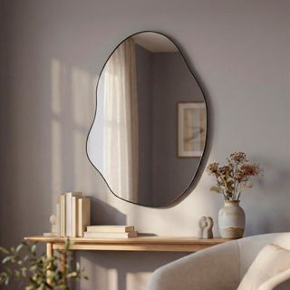 Espelho Orgânico De Parede Sala Lavabo 55x75cm - Mod. Rubi em Oferta na Shopee