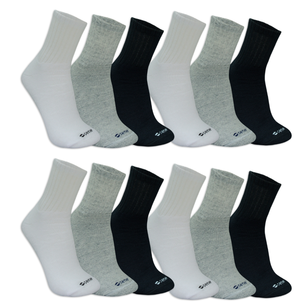 Kit Meias Cano Médio Adulto Esportiva Casual Trabalho Algodão Unissex em Oferta na Shopee