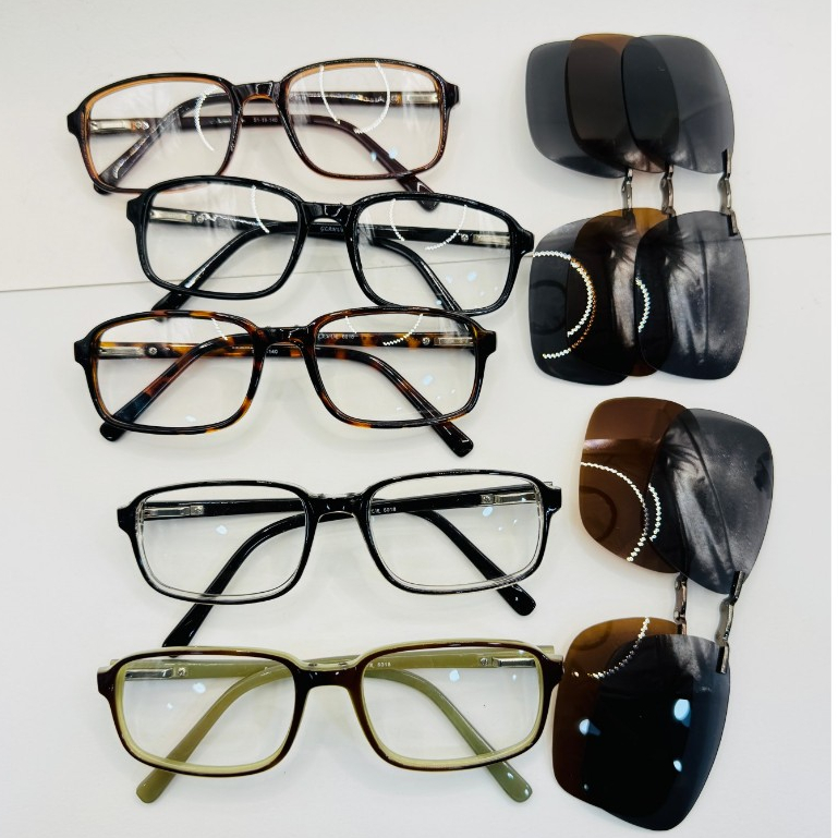 Armacão para Óculos de Grau CLIP-ON 2 em 1 Armação Acetato Lente Polarizada Anti Reflexo oval para Uso Diário e Atividad