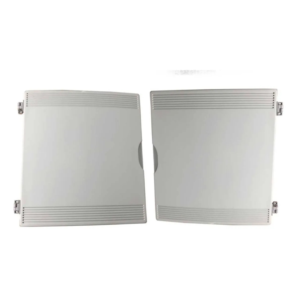 Par Porta Psai 56x62 Dir + Esq Cinza Claro P/ Balcão Gelopar