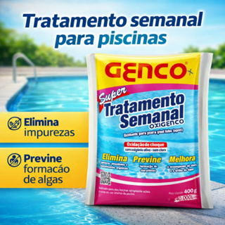 Super Tratamento Semanal Oxidante Oxigenco 400g Genco Para Piscinas em Oferta na Shopee