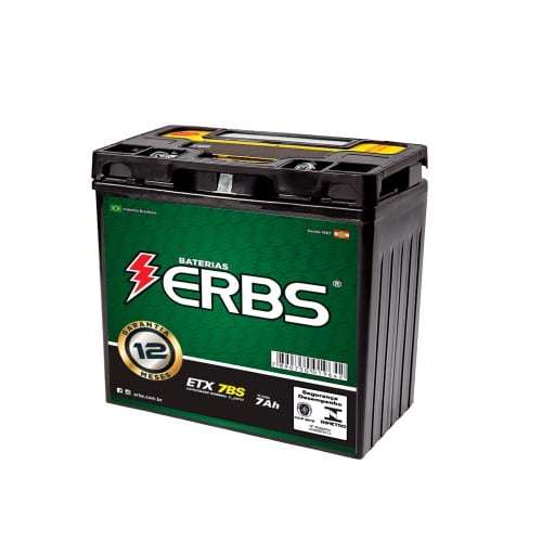 BATERIA - (7 AH - ETX 7BS) - TWISTER/CB 300/FAZER 250/TORNADO - (CX ALTA) ERBS