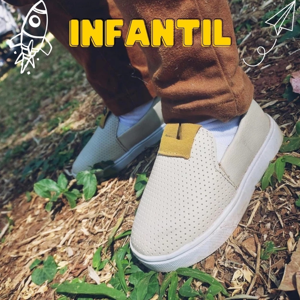 Tênis Infantil Menino Menina  Slip On Iate Sapato Unissex Casual Batizado Escolar Leve e Confortável em Oferta na Shopee