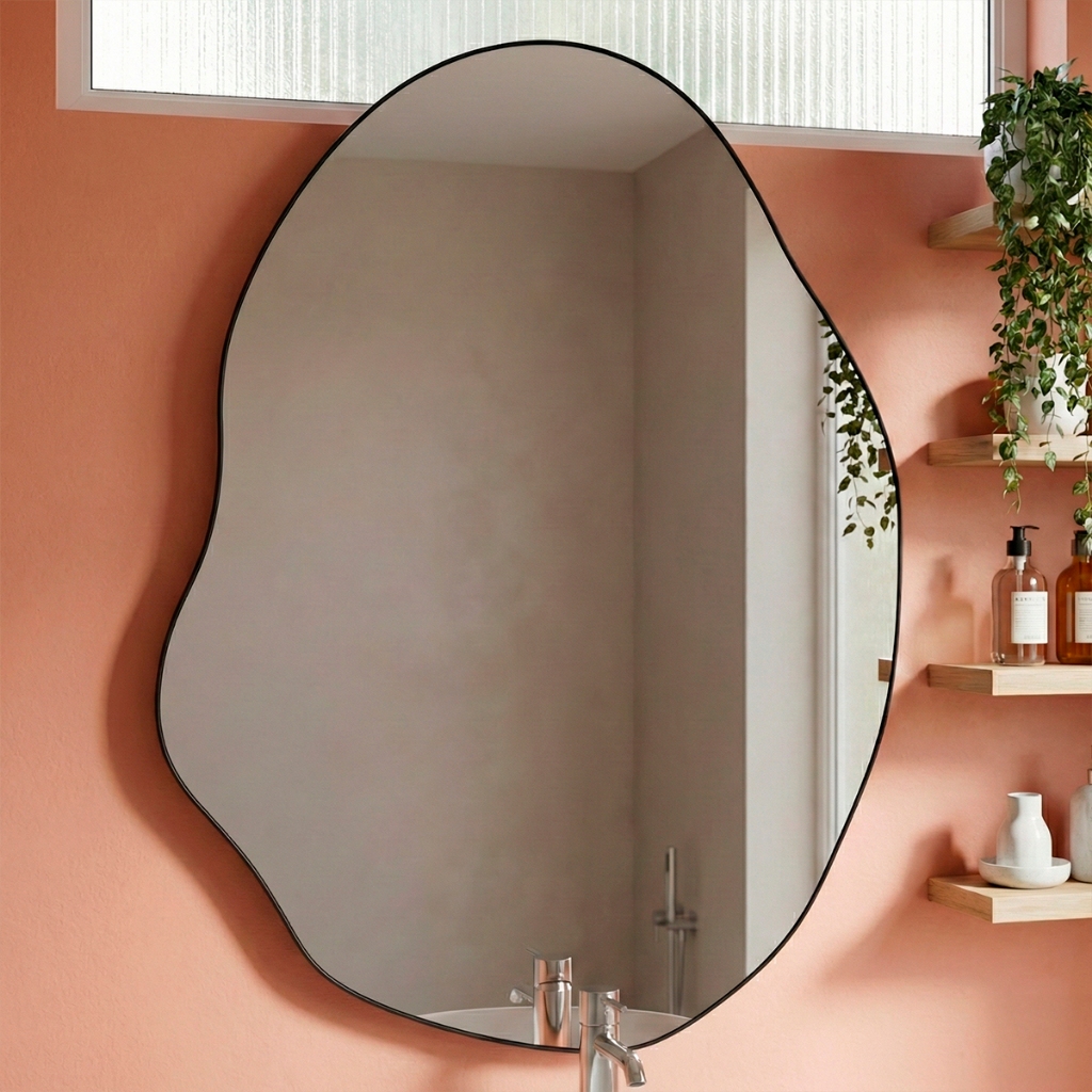 Espelho Orgânico Decorativo Grande Pinterest 60x110 Mod Rubi em Oferta na Shopee