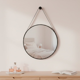 Espelho Adnet Redondo Suspenso Decoração Sala Antigo 30cm C/ Suporte para Fixação - Casa Domo em Oferta na Shopee