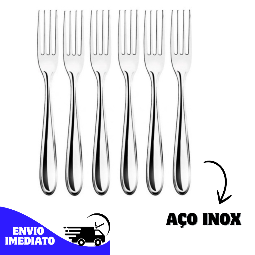 Kit Garfo refeição mesa inox buffet restaurante cozinha em Oferta na Shopee