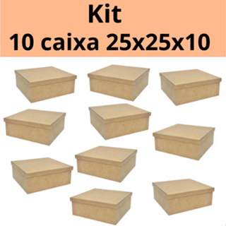 10 Caixa Presente 25x25x10 Embalagem caixa 25x25 em Oferta na Shopee