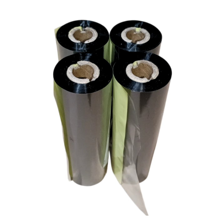 4 Rolos Ribbon de Cera 110x74 Kurz para Impressora Térmica Argox OS-2140 Elgin L42 Zebra ZD220