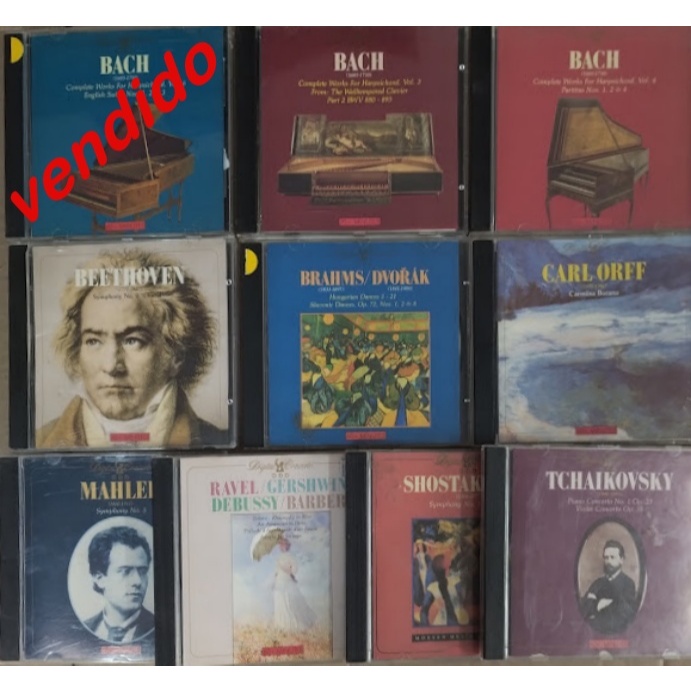 LOTE 22 CD THE BEST OPERA, BACH, BEETHOVEN, CARL, BRAHMS, HANDEL, RAVEL, SCHUBERT, MOZART, TCHAIKOVSK E OUTROS
