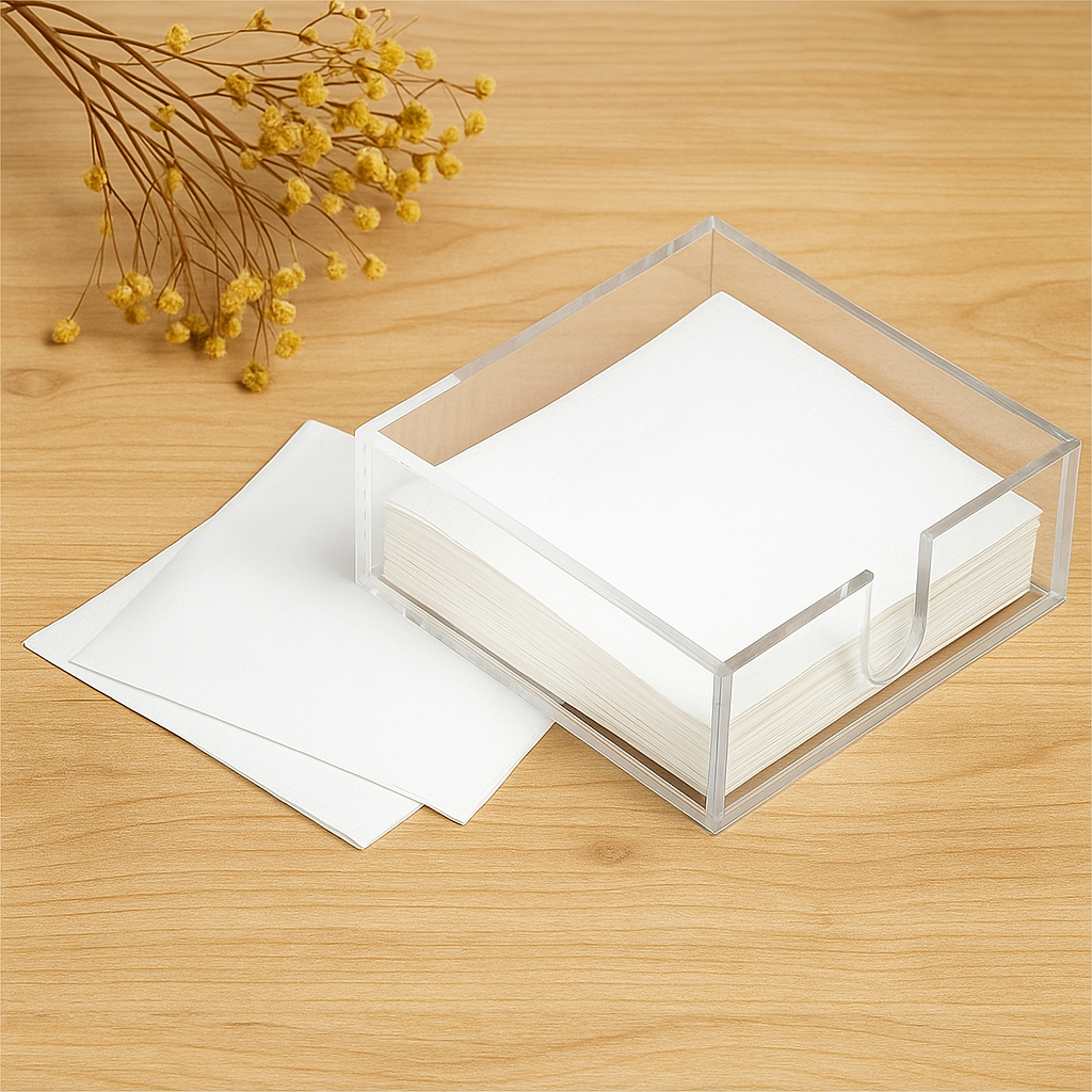 Porta Guardanapo de Acrílico Transparente em Oferta na Shopee