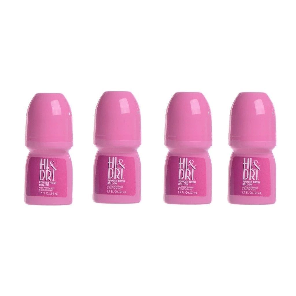 KIT 4 PEÇAS DO Desodorante Powder Fresh Rosa Roll On- Hi Dri 50 ML