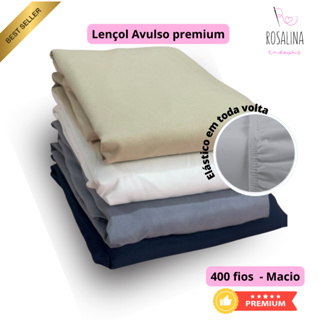 Lençol Com Elástico Avulso 400 Fios Micropercal Premium Poliéster Liso Super Macio Não Amassa em Oferta na Shopee