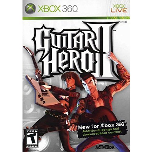 GUITAR HERO 2 - XBOX 360 - CAPA IMPRESSA/ SEM MNUAL / JOGO ORIGINAL - MÍDIA FÍSICA