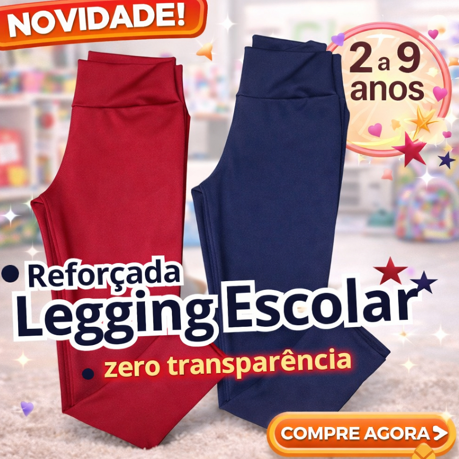 Calça Legging escolar suplex macio não transparente infantil roupa menina 4 6 8 10 12 reforçada em Oferta na Shopee
