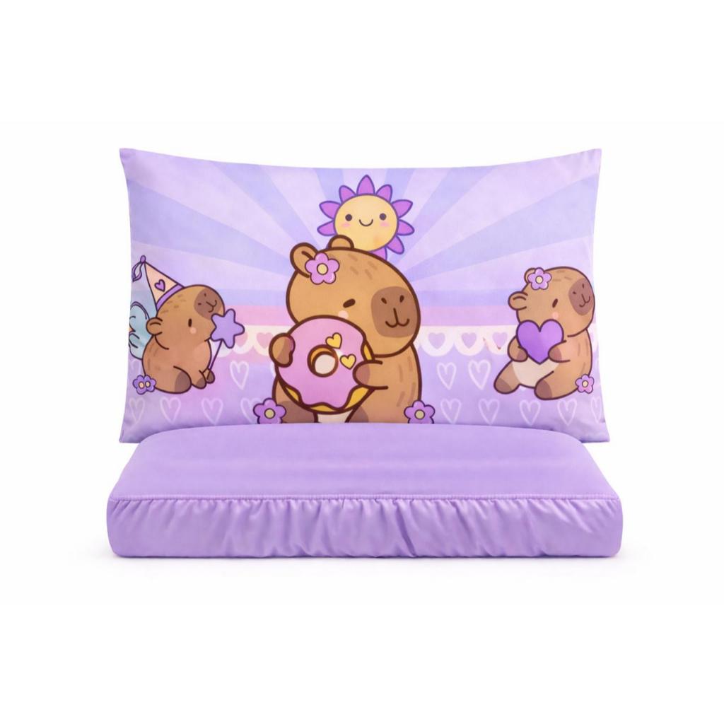 kit Jogo de Lençol Capivara  Infantil Juvenil com fronha Personalizada Estampada em todos os Tamanhos em Oferta na Shopee