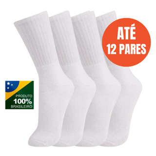 3,6 ou 12 PARES DE MEIAS GROSSAS BRANCAS SUPER CONFORTO QUALIDADE PREMIUM MELHOR CUSTO BENFÍCIO ALTA DURABILIDADE em Oferta na Shopee