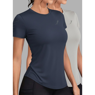 Kit 2 Camisetas Dry Fit Feminina Academia Fitness Esportiva Caminhada Corrida Treino Proteção UV em Oferta na Shopee