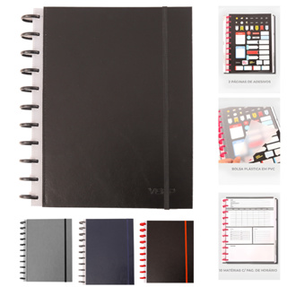 Caderno Inteligente de Couro com 10 Matérias 160 folhas Unissex A4 Grande em Oferta na Shopee