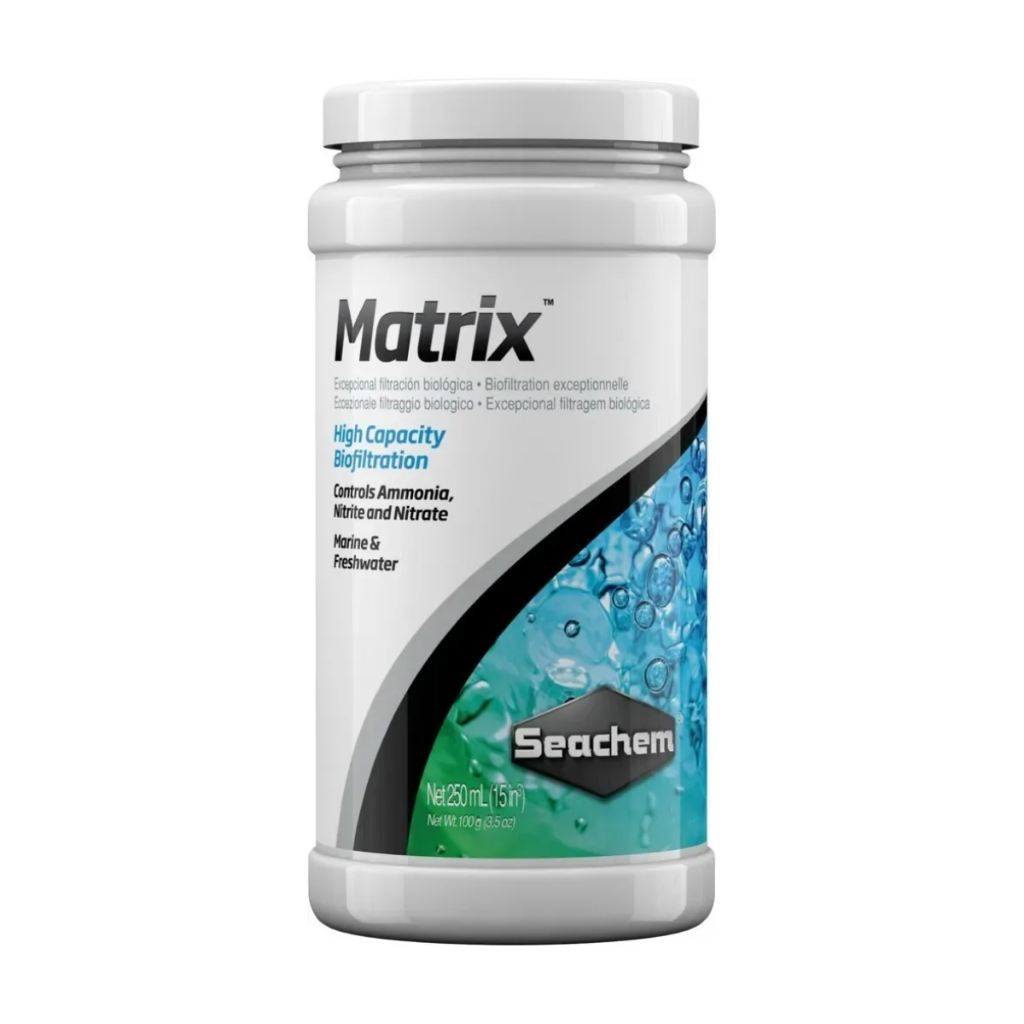 Matrix Seachem 250mL Mídia Biológica Alta Porosidade para Filtragem Aquário Doce e Marinho