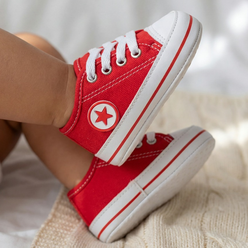 Sapatinho de Bebê Tênis Recém Nascido Aplique Customizado Menina Menino Reborn Mesversário