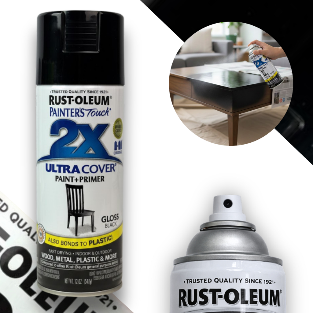 Spray Ultra Cover Multiuso Preto Brilhante Rust Oleum em Oferta na Shopee