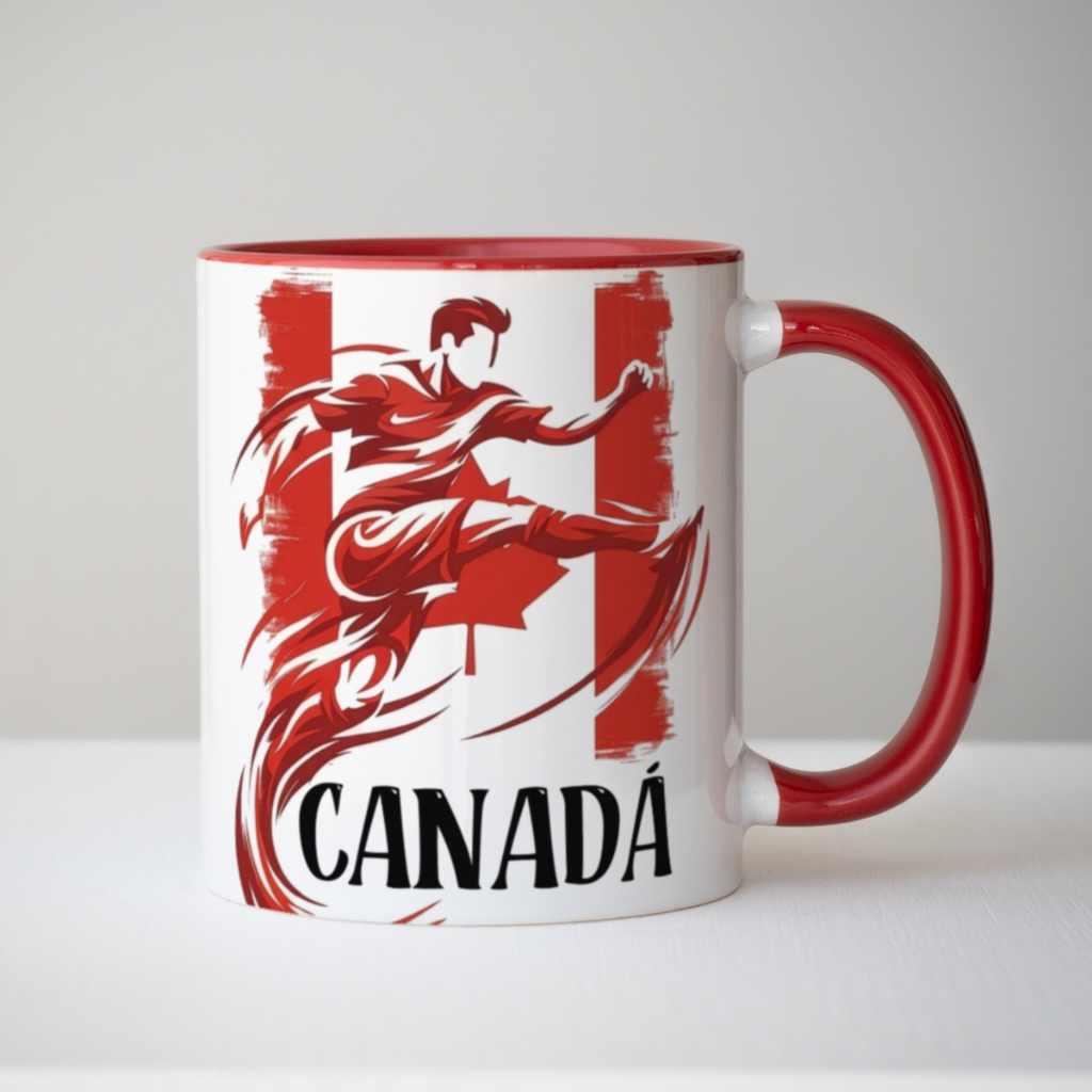 Caneca xicara copa Futebol Football País Canadá Canadense 26