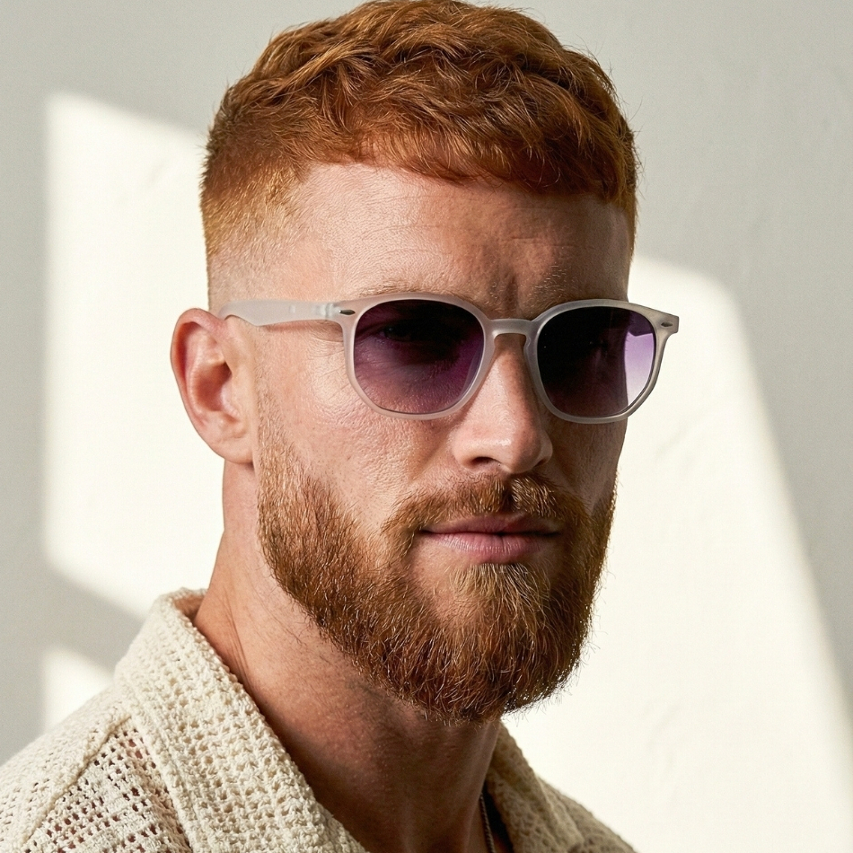Oculos de Sol Hexagonal Original Premium Branco Degrade Tendencia Classico uv400 Masculino Feminino em Oferta na Shopee