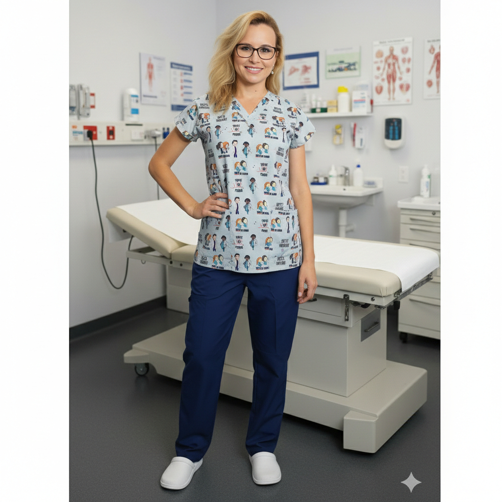 SCRUB GREY`S ANATOMY CONJUNTO HOSPITALAR ( Produzimos Plus Size) em Oferta na Shopee