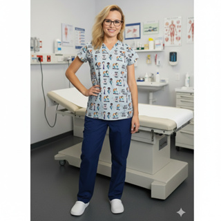 SCRUB GREY`S ANATOMY CONJUNTO HOSPITALAR ( Produzimos Plus Size) em Oferta na Shopee