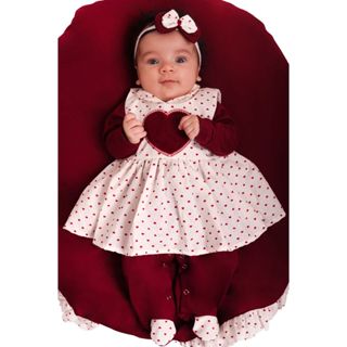 Saída Maternidade Menina Love Coração Marsala 04 Peças Roupa de Bebê Menina em Oferta na Shopee