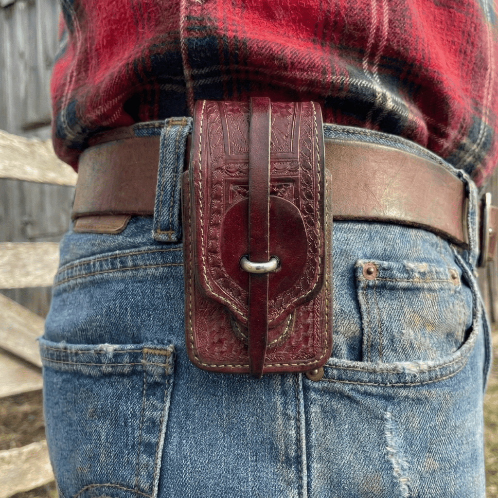 Capa Para Celular Country De Cinto Com Porta Canivete Capinha Artesanal