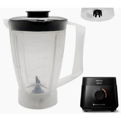 9418 - Copo Compatível Philips Walita Problend 4 Ri 2110 - PowerChop 600w Translúcido (Tampa Preta)