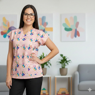 SCRUB TERAPIA OCUPACIONAL CONJUNTO HOSPITALAR (Fabricamos Plus Size) em Oferta na Shopee