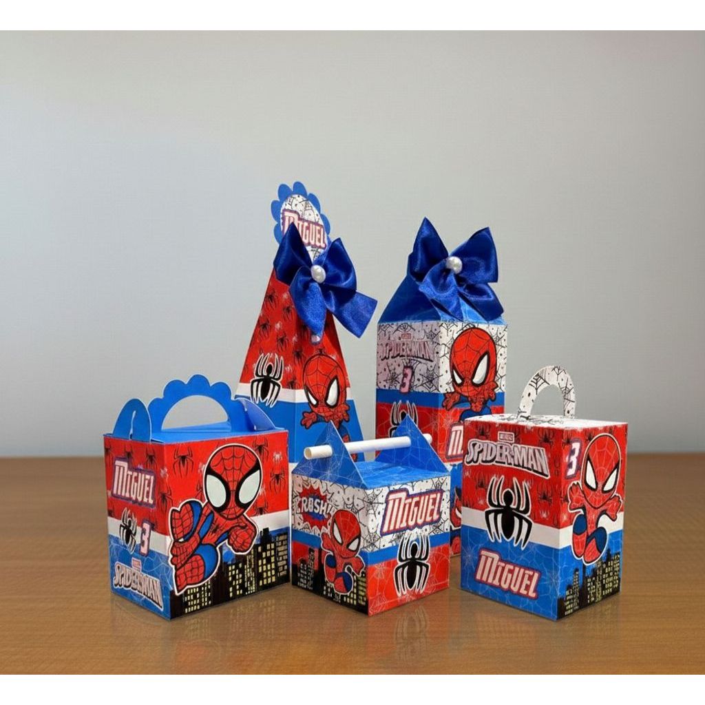 Kit personalizados homem aranha /pegue e monte/lembrancinha de festa