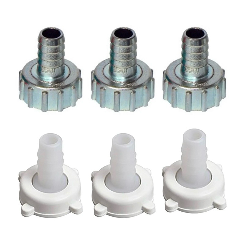 Kit 3 Conector Mangueira Torneira 3/4x1/2 Bico União Adaptador Rosca Metálica Tanque Jardim Lavadora ZAMAC PVC Garden