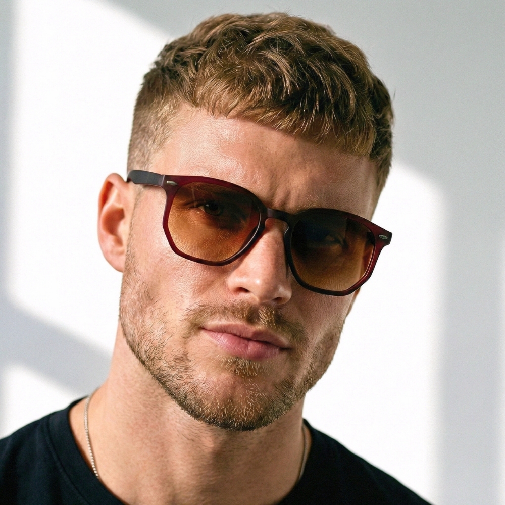 Oculos de Sol Hexagonal Marrom Degrade Premium Original Classico Oldstyle uv400 Masculino Feminino