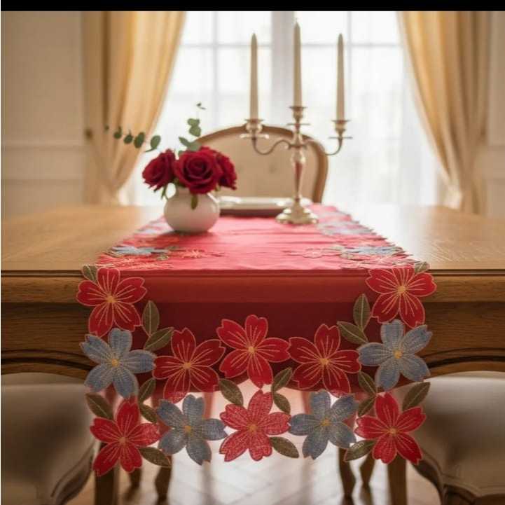CAMINHO DE MESA BORDADO VIENA 180METR