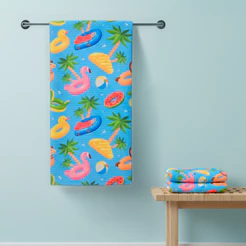 Toalha Infantil Importada Praia Piscina | Estampa Alta Definição | Poliéster e Algodão | QUEEN SHOP
