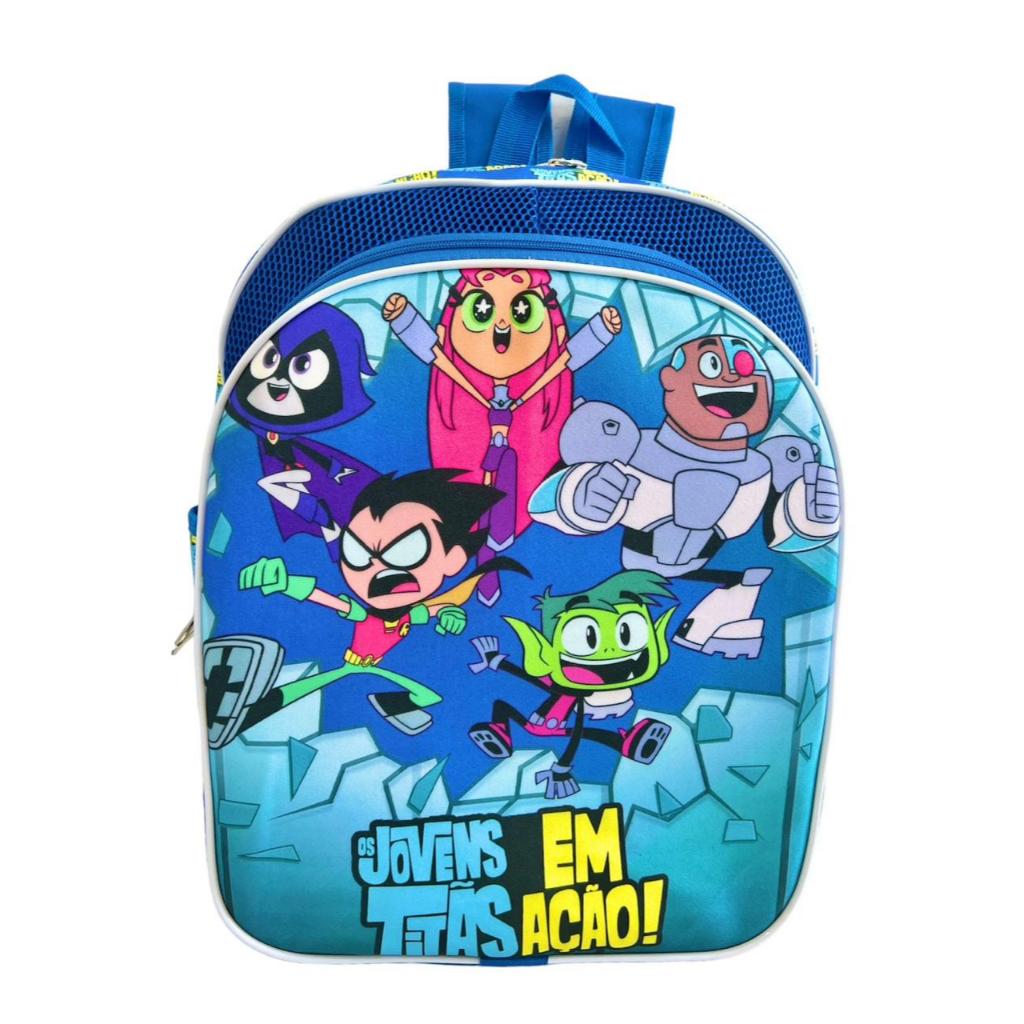 Mochila Infantil Escolar Teen Go Jovens Titans Costas Tam G F5