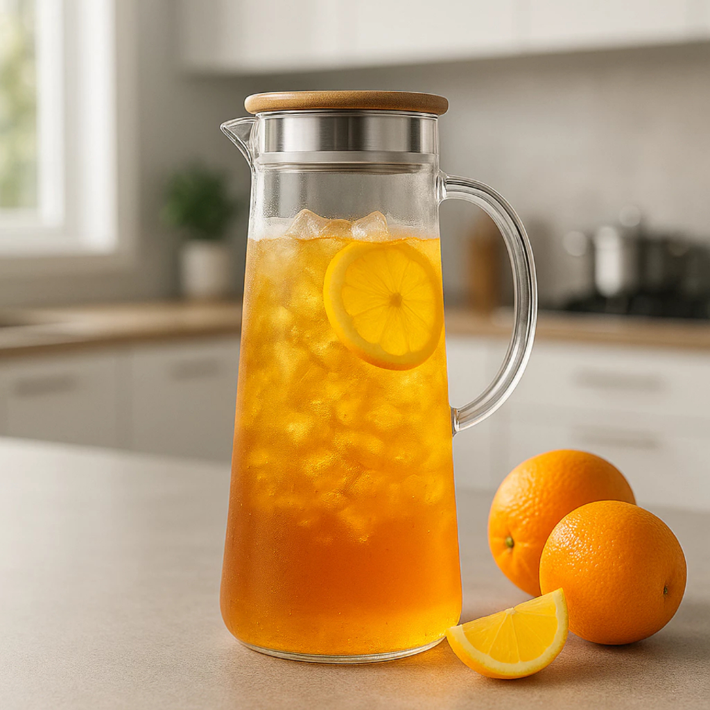 Jarra de Vidro 1,7L Borossilicato Transparente com Tampa Bambu em Oferta na Shopee