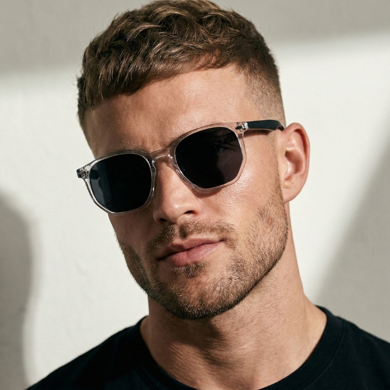 Óculos de Sol Tulum Cristal e Preto Ônix Hexagonal Premium Vintage Retrô uv400 Feminino Masculino em Oferta na Shopee