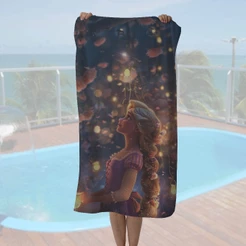 Toalha da Rapunzel - Praia ou Piscina - 140x70cm - Várias Estampas