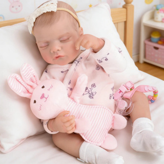 Bebê Reborn Realista 48cm Menina Boneca Olho Fechado Cabelo Pintado com Acessórios em Oferta na Shopee