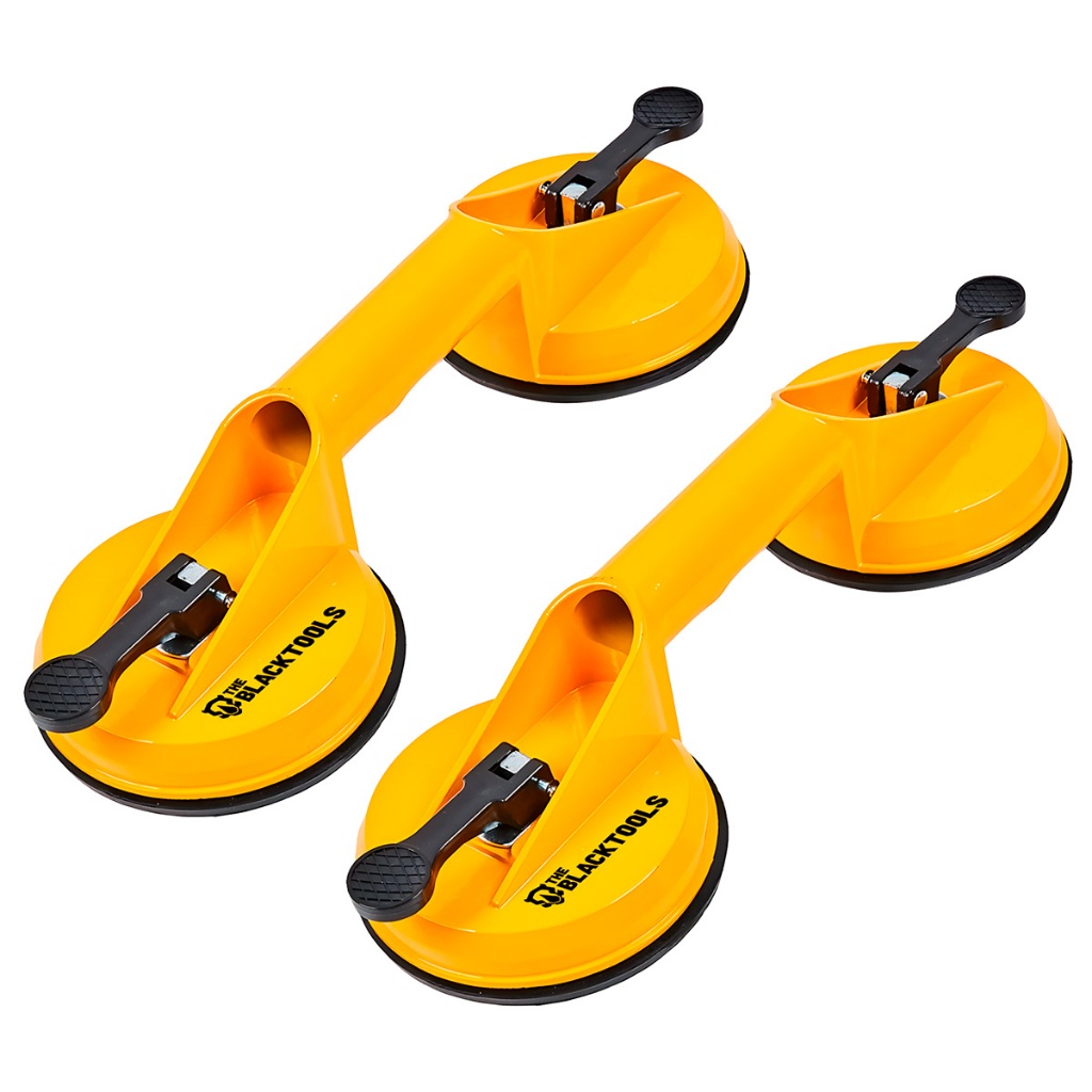 Kit 2 Ventosa Dupla a Vácuo para Vidro, Porcelanato e Mármore 60kg The Black Tools em Oferta na Shopee