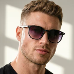 Oculos de Sol Hexagonal Preto Degrade Premium Original Classico Elegante uv400 Masculino Feminino