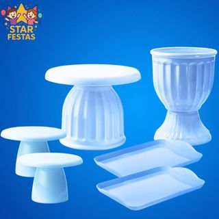 Kit Festa Romano - 1 Boleira Romana , 2 Mini Cake Slim , 2 20x13 e 1 Vaso Romano