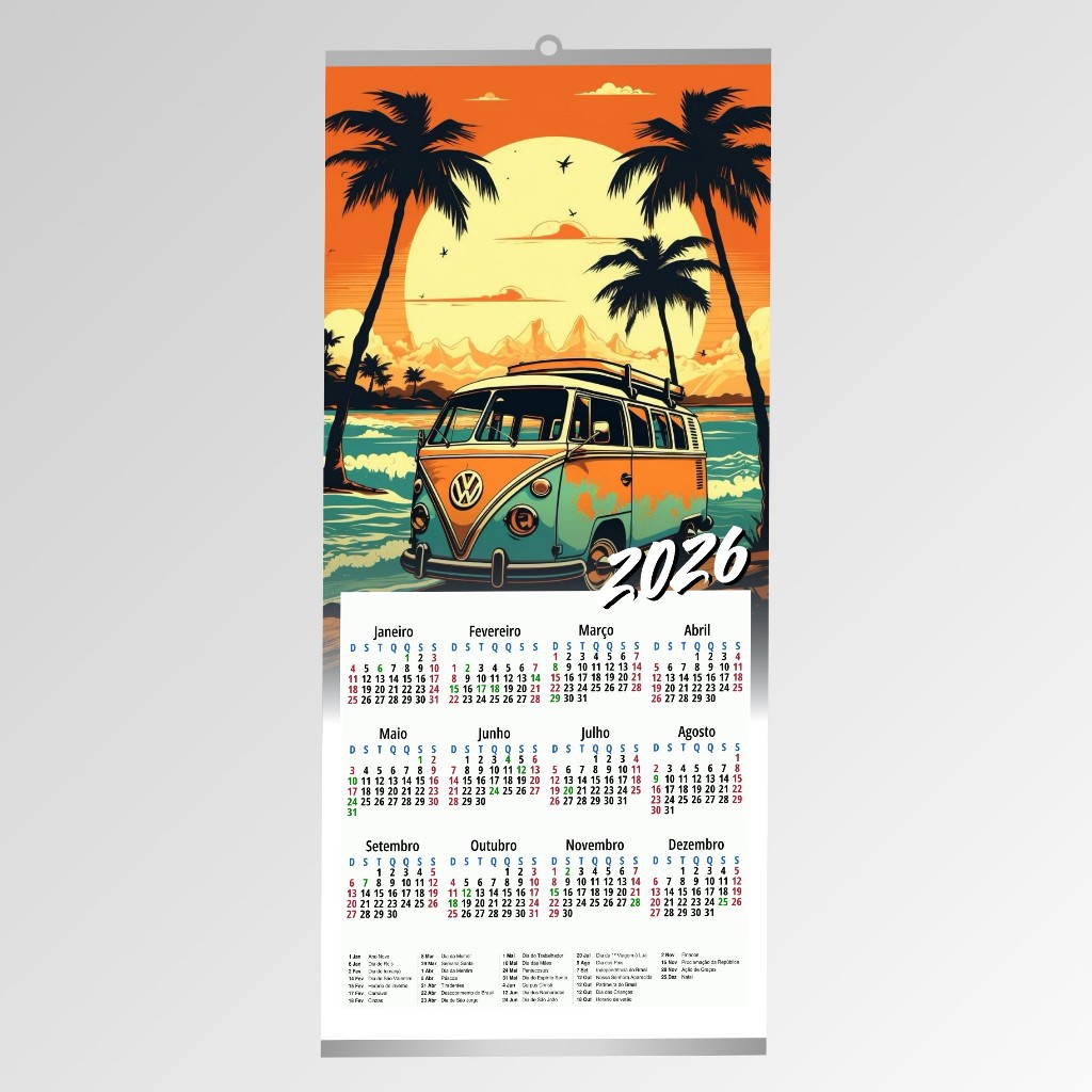 Calendário de parede 2026 - pacote c/ 20